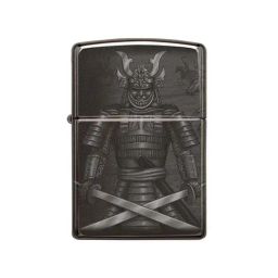 Zippo Black Brass Knight Fight Design Windproof Pocket Lighter-image-44