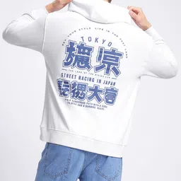glitchez Trendsetter Fonts Print Drop-Shoulder Sleeves Oversized Fleece Hooded Sweatshirt-image-44