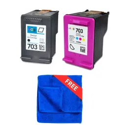 AOS 703 Black And tri-color Combo Ink Cartridge With Free Microfiber Cloth , CD887AA & CD888AA-image-51