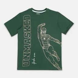 Pantaloons Junior Sage Green Printed T-Shirt-image-95