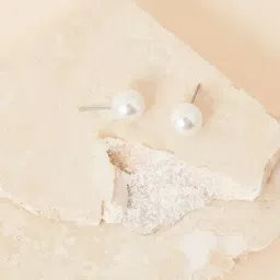 Accessorize London Women's Pearl Oversized Pearl Stud-image-19