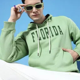DILLINGER Men Typography Oversized Hooded Fleece Sweatshirt-picture-19
