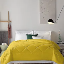 RF RELAXFEEL Yellow Heavy Winter 210 GSM Reversible Microfiber Double Bed Comforter-image-78