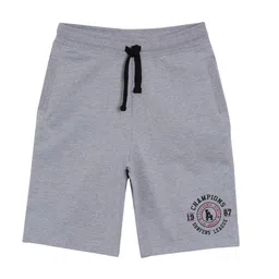 3PIN Boys Grey Solid Regular Fit Regular Shorts-image-88