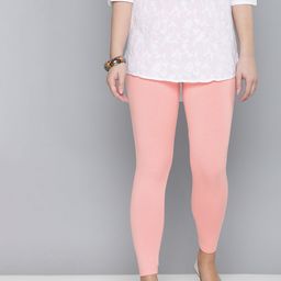 HERE&NOW Women Pink Solid Leggings-image-94