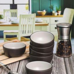 Servewell Cons. Green Black Melamine 9.5 cm 2 Tone Katori Bowls (0.18 L) - Set of 6-2