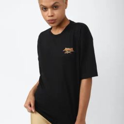 Reebok Black Cotton Printed Sports T-Shirt-image-28