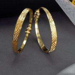PRIVIU Set Of 2 Gold-Plated Adjustable Bangles-image-53
