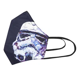 Airific Kids Blue & White Starwars Printed 3-Ply Duo Cloth Mask-58