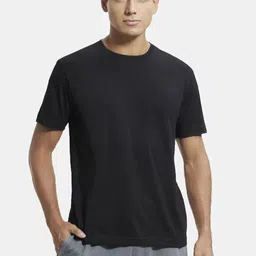 Jockey Black Solid T-shirt-image-58