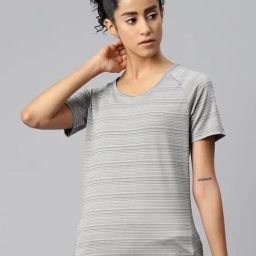 ALCIS Grey Striped Dry Tech T-Shirt-image-69
