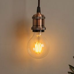 Homesake Copper-Toned Solid Handcrafted Vintage Edison Hanging Light-image-13