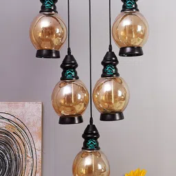 MFD HOME FURNISHING Brown Solid Cluster Light-44