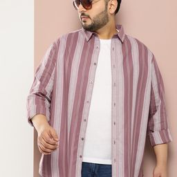 Sztori Men Plus Size Original Striped Casual Shirt-image-97