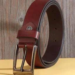 HENEDA Men Textured Leather Belt-image-52
