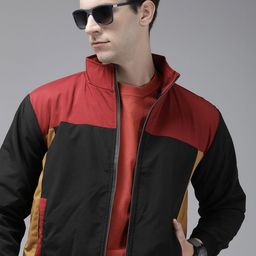 VOXATI Men Colourblocked Sporty Jacket-image-10