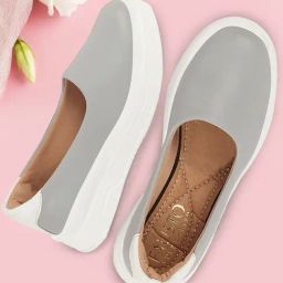 Fausto Women's Grey Pump Shoes-image-10