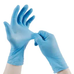 ORILEY AYURVEDA Nitrile Disposable Gloves, Blue Color L Size, OA5003 (Pack of 100 Piece)-image-36