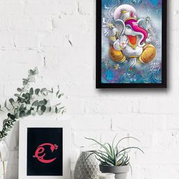 eCraftIndia Multicoloured Lord Ganesha UV Wall Art-image-54