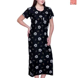 FIRST SLEEP Women Pack Of 2 Floral Printed Maxi Nightdress-image-50