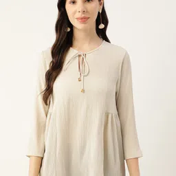 Bani Women Tie-Up Neck Gathered Top-picture-55