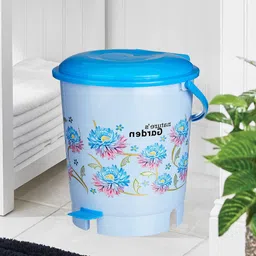 Kuber Industries Blue & Pink Printed Pedal Dustbins - 10 L-11