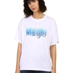 Wrangler White Graphic Print T-Shirt-image-21