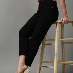 SHOWOFF Women Black Cotton Jeans-image-87