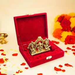 Ekhasa Gold-Toned Pure Brass Laxmi Ganesh Religious Idol Showpiece-image-95