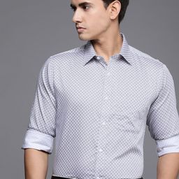 Raymond Pure Cotton Slim Fit Opaque Printed Formal Shirt-image-84
