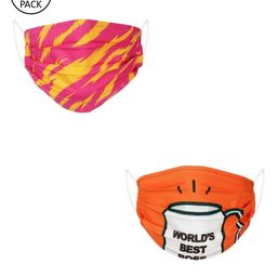 LIVE IT SAFE Unisex Pack Of 2 Printed 4-Ply Cotton Reusable Anti-Pollution Cloth Face Masks With Nano Technology-11