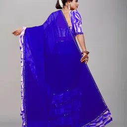 Flip The Style Pure Georgette Block Print Saree image 5