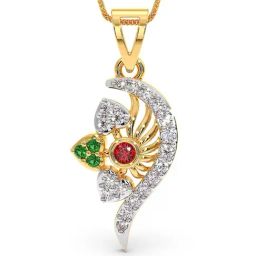 Candere By Kalyan Jewellers 18k Yellow Gold and Cubic Zirconia Pendant for Women-image-59