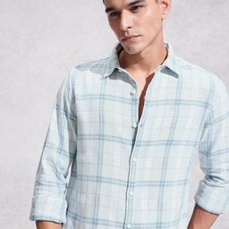 WROGN Checked Pure Cotton Casual Shirt-image-74