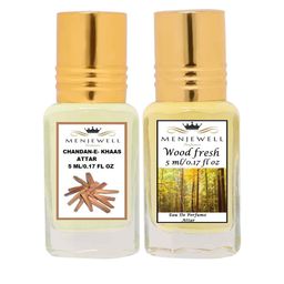 Menjewell Set of 2 Chandan-E-Khaas & Wood Fresh Attar-4