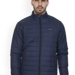 Rare Times Men Stand Collar Solid Lightweight Casual Puffer Jacket-image-99