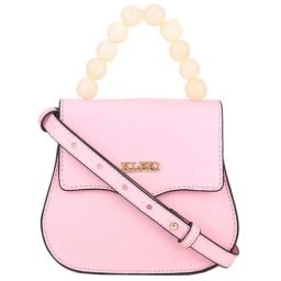 KLEIO Pink Solid Small Satchel Handbag-49