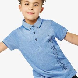 Mothercare Kids Blue Printed Polo T-Shirt-image-70
