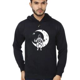 Weardo Navy Regular Fit Printed Hooded Sweatshirt-picture-30