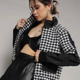 Campus Sutra Black Printed Jacket-15