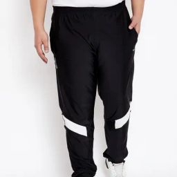 Bigbanana Black Regular Fit Colour Block Trackpants-image-23