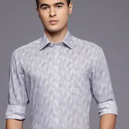 Louis Philippe Classic Printed Pure Cotton Formal Shirt-picture-5