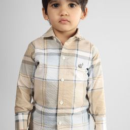 Polka Tots Boys Tartan Checked Spread Collar Pure Cotton Casual Shirt-image-65