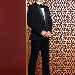 MANQ Slim Fit Long Sleeve Tuxedo Blazer-image-22