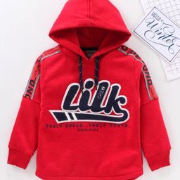 Little Kangaroos Full Sleeves Sweatshirts Text Print - Red-picture-14