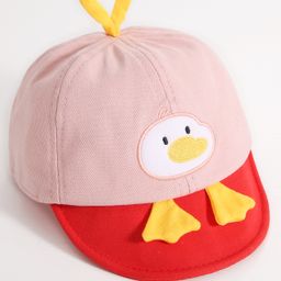Babyhug Duck Embroidered Baseball Cap - Pink-image-99
