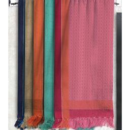 Athom Living 100% Premium Cotton Waffle Border Bath Towels Pack Of 5 - Multicolor-image-74