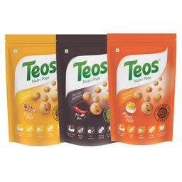 Teos Nutri Pops Roasted Makhana Cheesy Pizza Piri Piri & Tangy Pickle Pack of 3 - 210 g-image-35