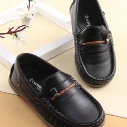 Cute Walk by Babyhug Slip On Formal Shoes with Faux Buckle - Black-image-14