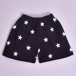 Kiwi 100% Cotton All Over Star Printed Shorts - Black-image-36